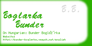 boglarka bunder business card